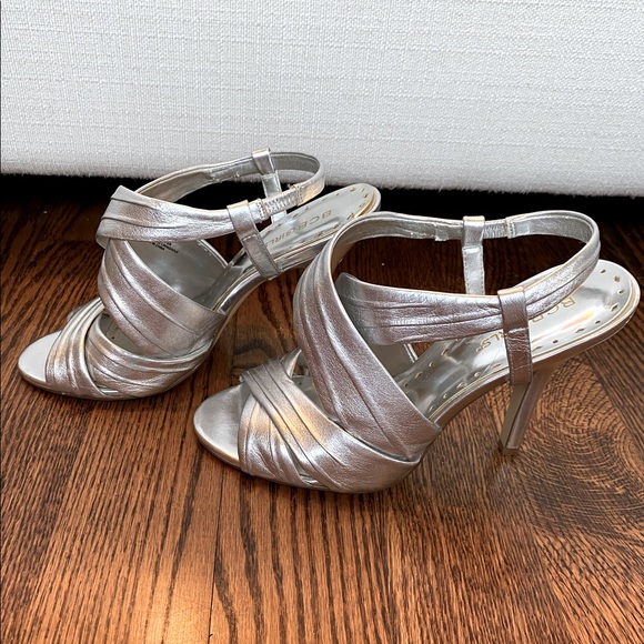 BCBGirls Silver Strappy Slingbacks - Picture 2 of 5